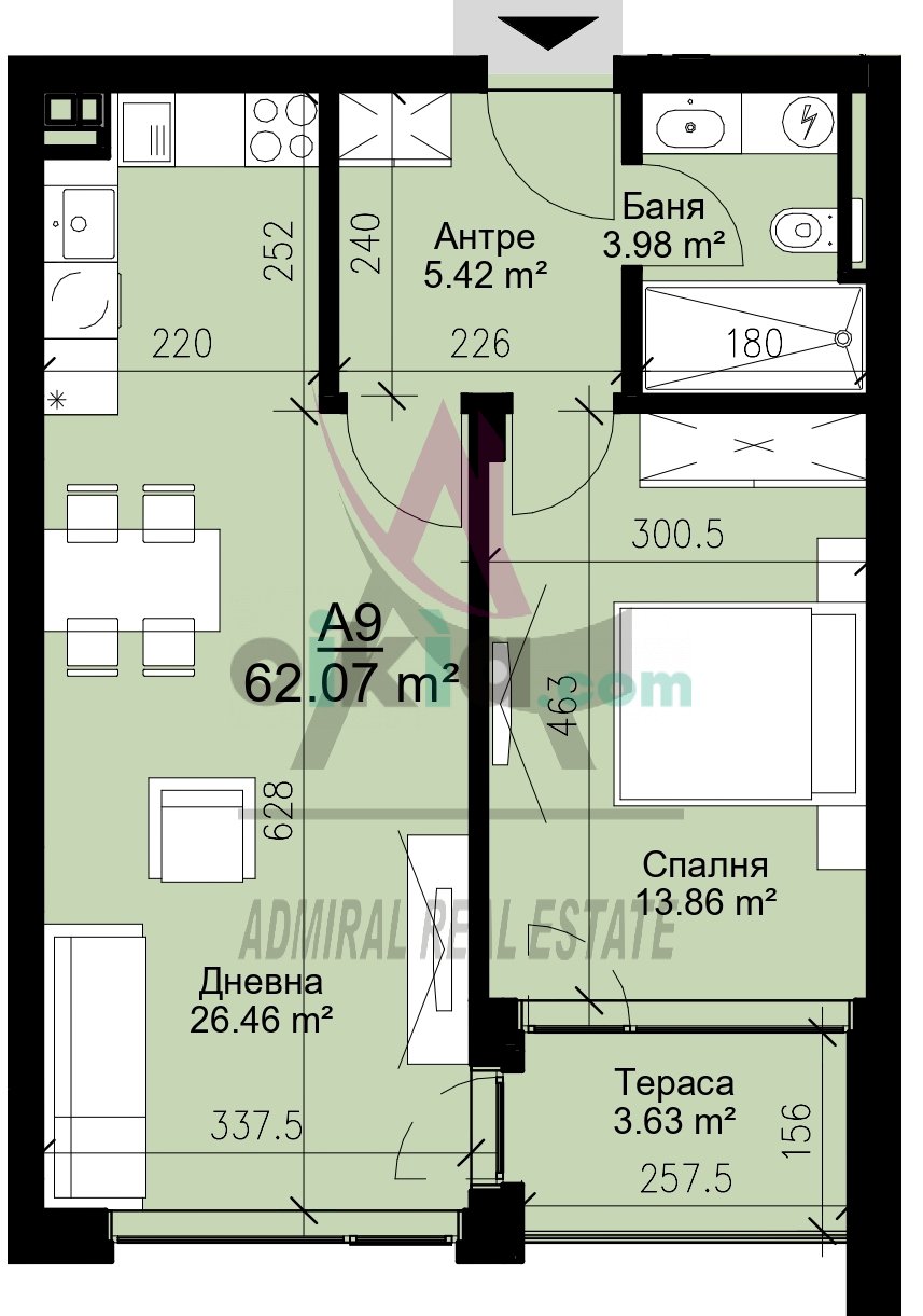 Two-room apartment ВАРНА, Varna (neighborhood Бриз) - photo 1